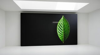 Das Bild zeigt im Vordergrund Türme aus Münzen auf einem Tisch, die von rechts nach links immer kleiner werden. Dahinter leuchtet eine Glühbirne und im Hintergrund sind verschwommene Bäume zu erkennen. Ein Symbol für Energiekostenersparnis.